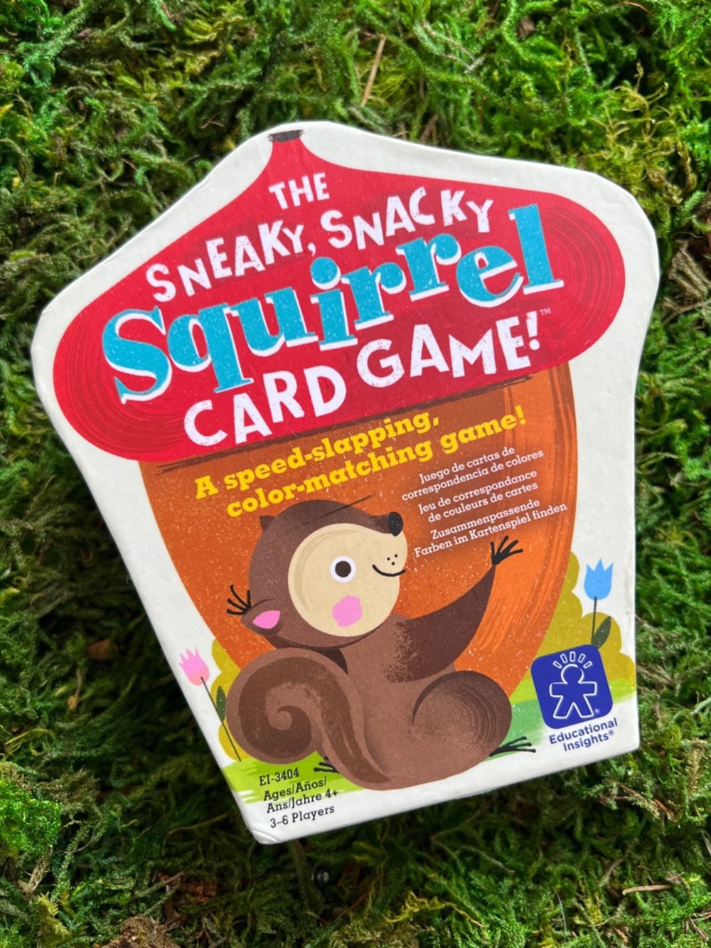 The Sneaky Snacky Squirrel Card Game ages 4 & up, for 3-6 people colour matching